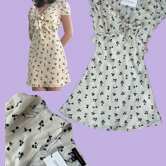 Cotton Candy Dresses & Skirts - Women's Cream and White Dress